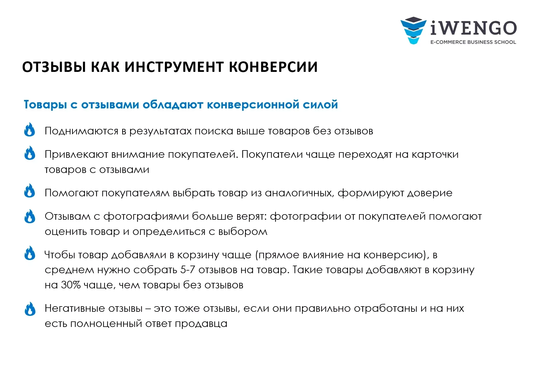 Работа с отзывами и вопросами покупателей